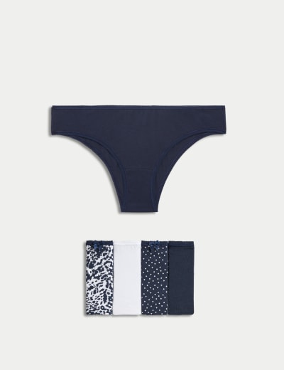 Buy MARKS & SPENCER M&S 5pk No VPL Cotton Modal Brazilian Knickers -  T61/3498B 2024 Online