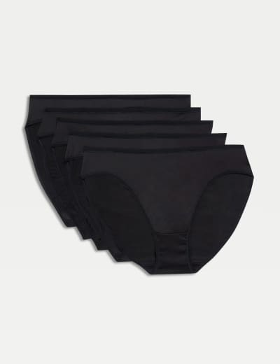 5pk No VPL Microfibre High Leg Knickers M S Collection M S