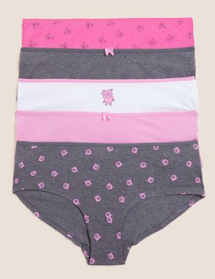 5pk Cotton Rich Percy Pig™ Knicker Shorts