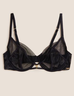 Lexington Lace & Mesh Wired Full Cup Bra A-E