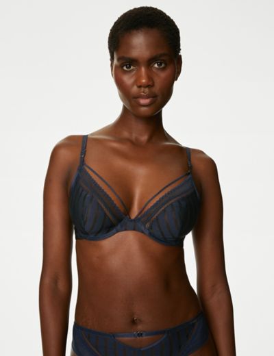 M&S AUTOGRAPH Black Lace & Satin Brazilian Underwear Lingerie