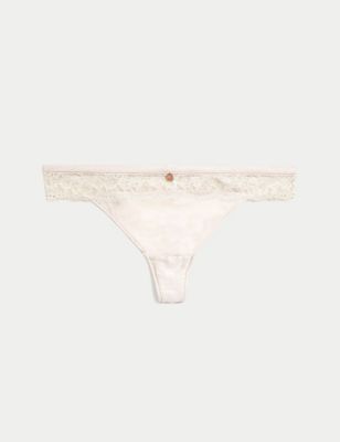 Ladies Marks & Spencer Ivory Lace Brazilian Knickers/Briefs Sizes 18-20