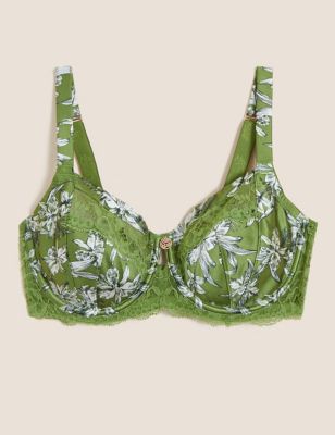 NEW GREEN BRA M&S LIGHTLY PADDED BALCONY FOR A GORGEOUS NECKLINE 30-36 A-D
