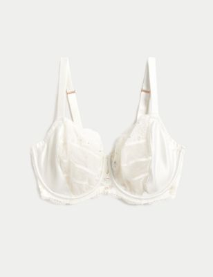 Sheer and Lace Wired Balcony Bra (A-E)