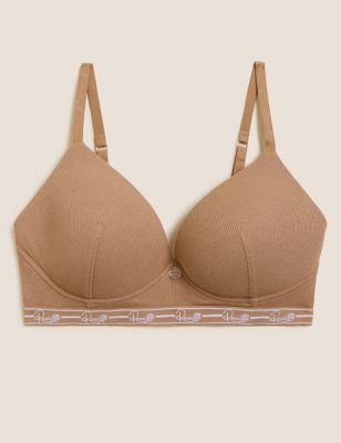 Ribbed Lounge Non Wired Plunge Bra