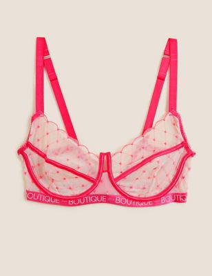 Lucia Heart Embroidered Full Cup Bra F-H