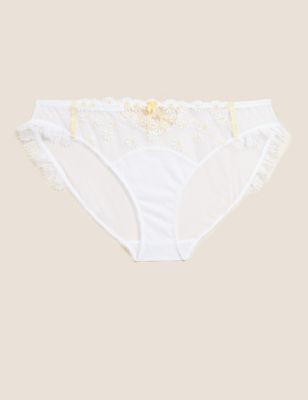Delphy Embroidered Bikini Knickers