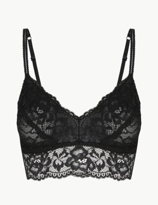 Lace Non-Padded Bralet Черный купить в 