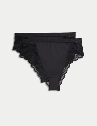 Buy Snazzyway M&S White Cotton Thong Panty with Black Bow at Front, Large  at