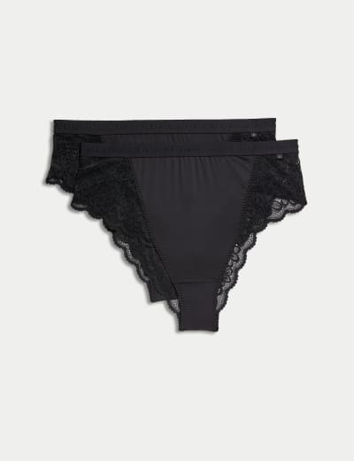 62.27% OFF on Marks & Spencer High Leg Knickers Women 2 Pack Light