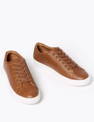 mens brown casual leather shoes