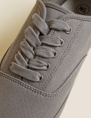 Canvas Lace-Up Trainers