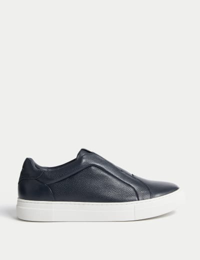 Leather Slip On Cupsole Trainers Autograph M S