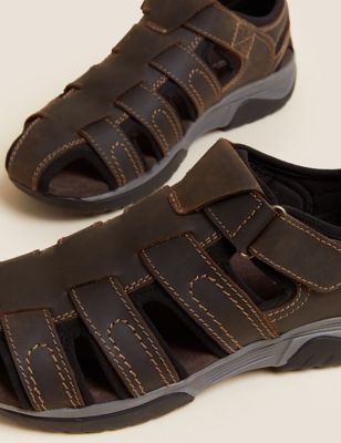 Leather Riptape Sandals