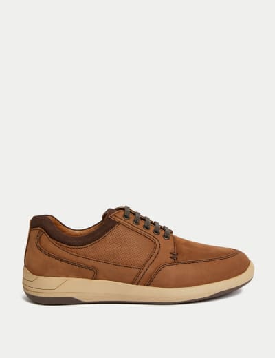 Wide Fit Airflex Leather Derby Shoes M S Collection M S