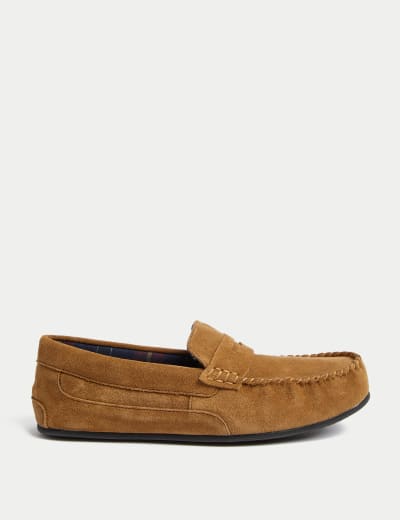 Marks and spencer mens moccasin slippers top