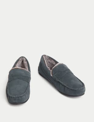marks and spencer mens moccasin slippers