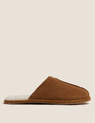 m&s mens slippers leather