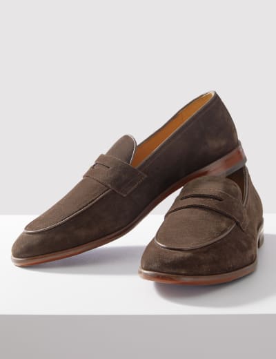 Dune mens deals suede loafers