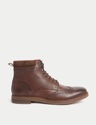 Leather Brogue Boot