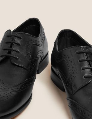 Leather Almond Toe Brogues