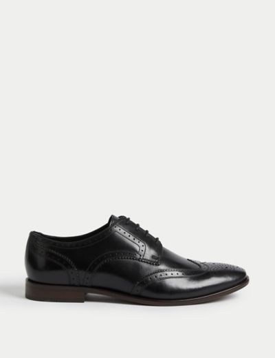 Wide Fit Leather Oxford Shoes | Autograph | M&S