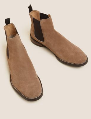 Suede Pull-On Chelsea Boots