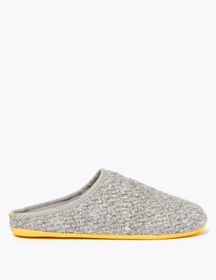 m&s grey slippers
