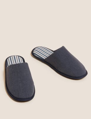 m&s grey slippers