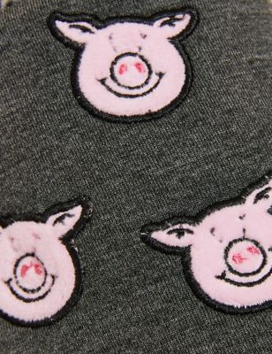 Percy Pig™ Mule Slippers with Freshfeet™
