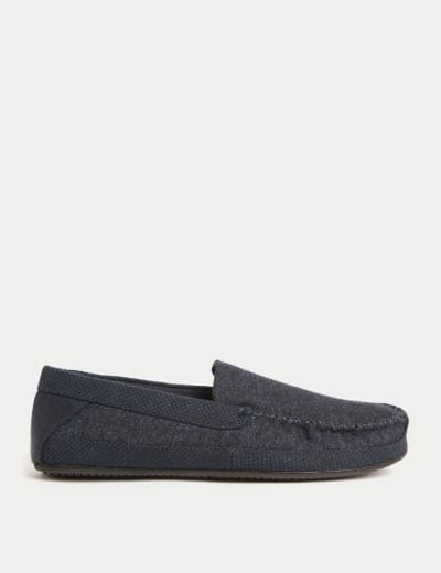 Fleece Lined Slippers with Freshfeet™, M&S Collection