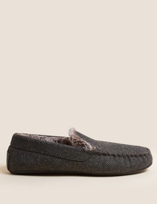 Fleece Lined Moccasin Slippers