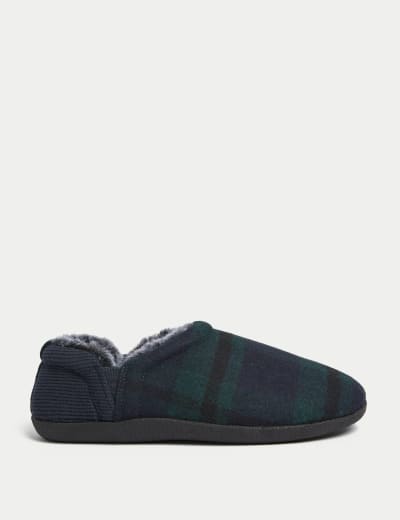 Fleece Lined Slippers M S Collection M S
