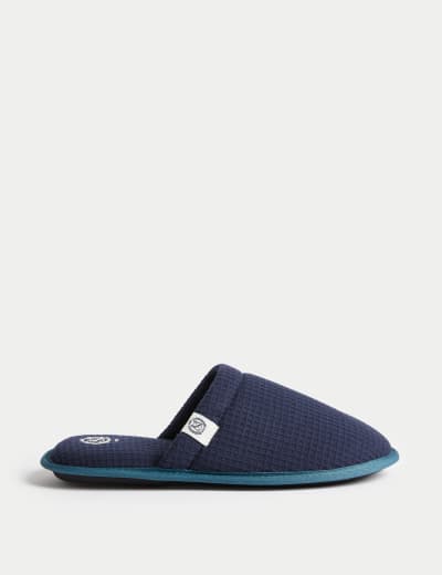 Mens leather 2025 slippers m&s