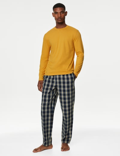 Cuffed sales mens pyjamas