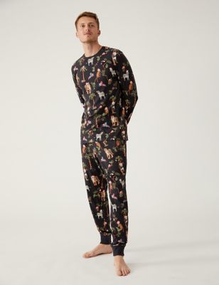 Pure Cotton Animal Print Pyjama Set