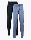 Комплект пижамных брюк из 100%-го чистого хлопка (2 шт)