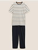 Пижама мужская: футболка с коротким рукавом и брюки