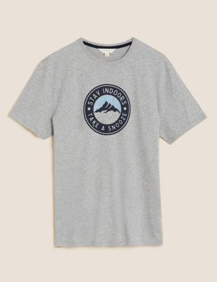 Pure Cotton Mountain Graphic Loungewear Top