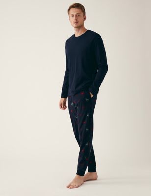 Stag Print Loungewear Bottoms