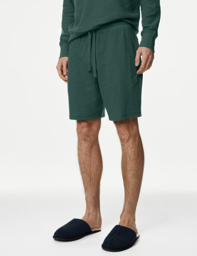 Pure Cotton Waffle Loungewear Shorts, M&S Collection