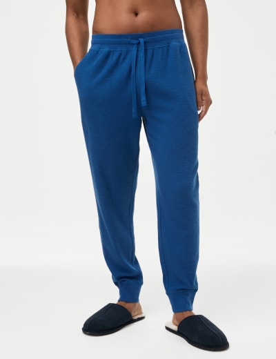 Cotton Regular Fit Joggers With Pockets - Sky Blue at Rs 650.00