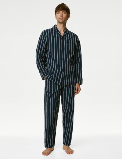 Mens polyester clearance cotton pyjamas