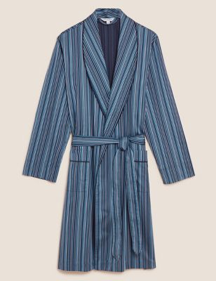 Pure Cotton Striped Dressing Gown