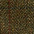 British Wool and Leather Herringbone Gloves - brownmix