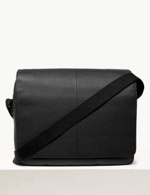 marks and spencer leather messenger bag