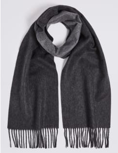 T09/6113M: Reversible Pure Cashmere Woven Scarf