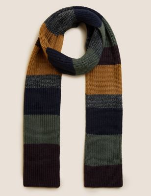 Striped Knitted Scarf