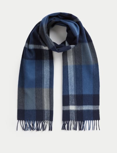 Burberry check merino 2025 wool scarf sale