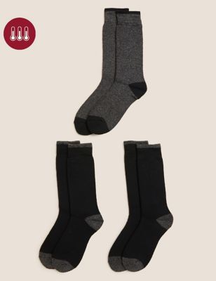 6 Pairs Mens Wool Socks Thermal Cozy Warm Winter Socks Men 